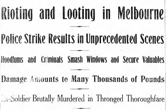 Headlines from The Age, November 5th 1923.