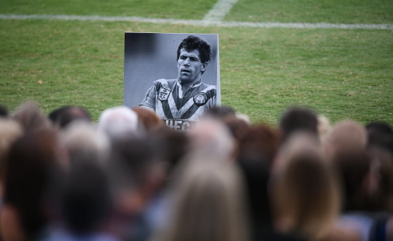 Steve Folkes is remembered by mourners.