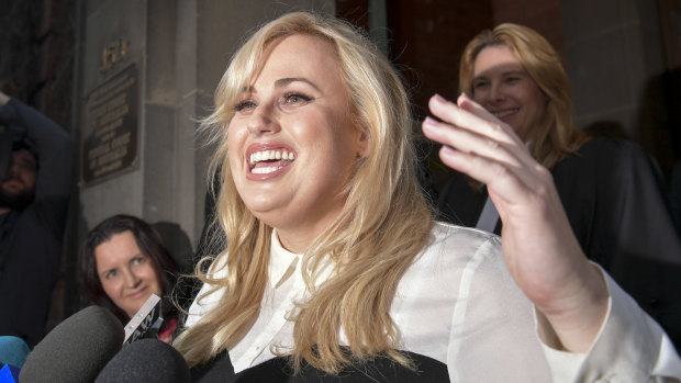 Rebel Wilson after her court victory last year.
