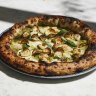 Prawn Nerano pizza.