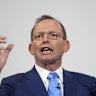 Tony Abbott in February, with spectacles.