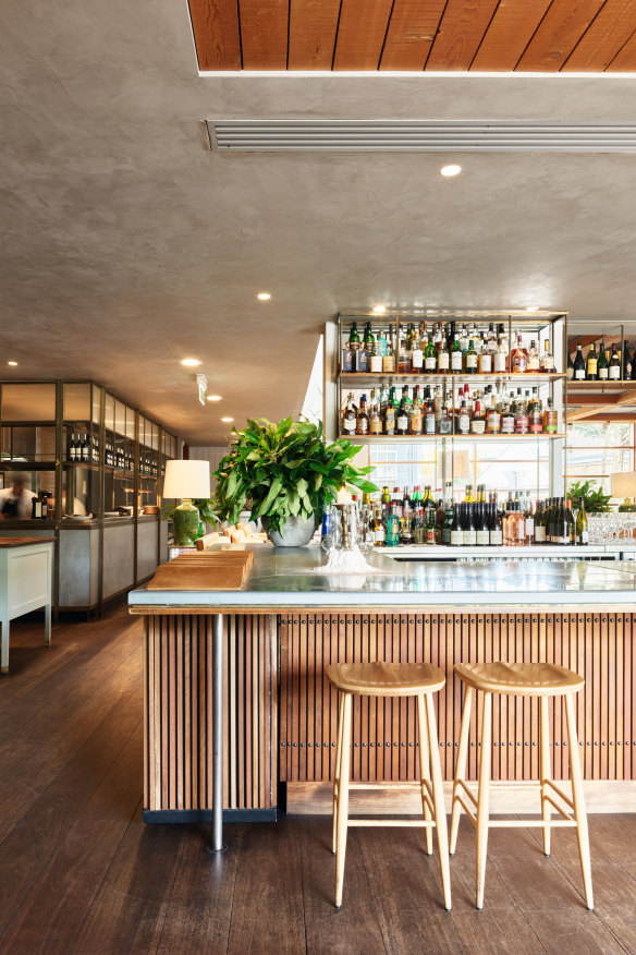 The sun-drenched dining room.