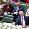 Prime Minister Anthony Albanese and Energy Minister Chris Bowen in parliament on Thursday.