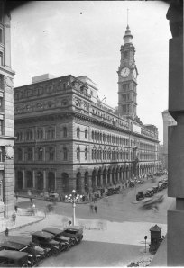 The GPO Building with clock tower.