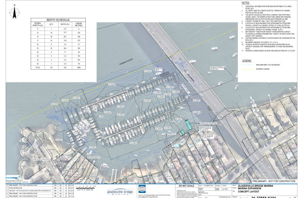 The proposed expansion to the Gladesville Bridge Marina in Drummoyne.