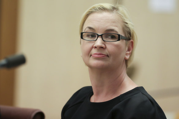 Great Barrier Reef Foundation managing director Anna Marsden at a Senate hearing to probe the grant.