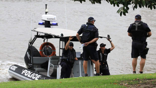Water police continue the search.