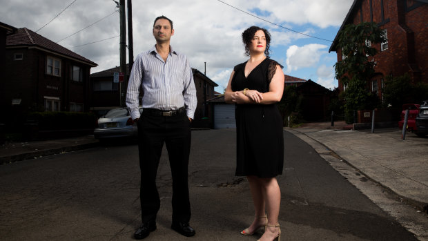 David Luciano and Deb Fernon are angry with the night works that NBNCo workers has been doing in their Ashfield street.