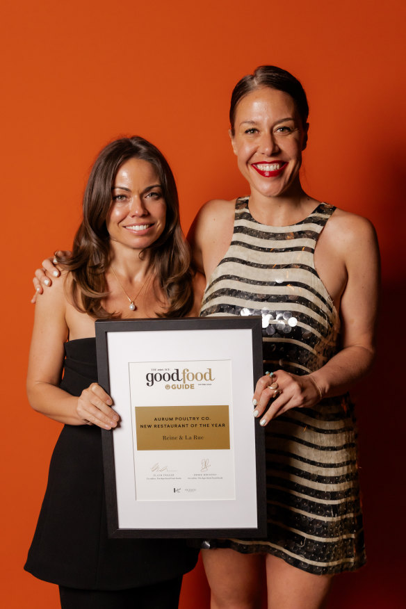 Reine &amp; La Rue owner Rebecca Yazbek, and chef Jacqui Challinor, winners of New Restaurant of the Year.