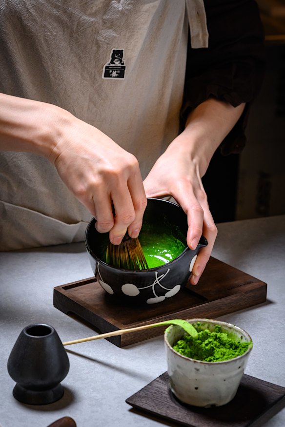 All matcha is whisked by hand.