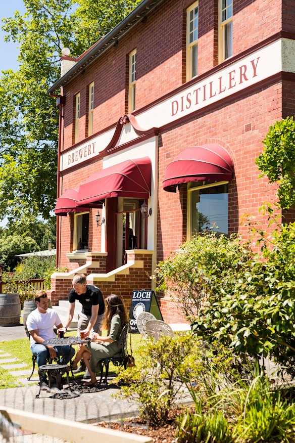 Dining at the brewery.