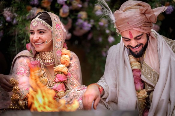 Virat Kohli and Anushka Sharma shared photos of their wedding last December with millions of fans.