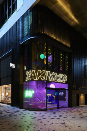 Yakimono reflects the vibrancy of downtown Japan, with its neon lights and pop music.