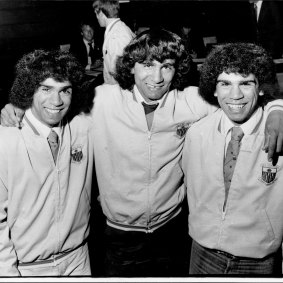 The Ella brothers on September 5, 1977, the day they were chosen for the Australian School Boy’s rugby union tour of, Japan, France, Ireland, Wales, England and Holland.