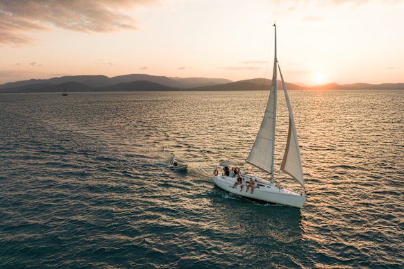 Sailing the Whitsundays.