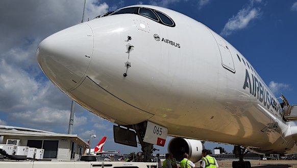 Airbus' ultra-long haul aircraft are able to fly further due to their light-weight carbon-fibre composite fuselage.