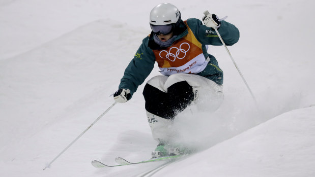 Jakara Anthony delivered a promising result in the moguls.