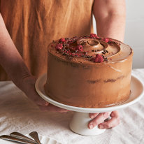 Natalie Paull’s favourite chocolate cake, the cocoa sour cream layer cake.