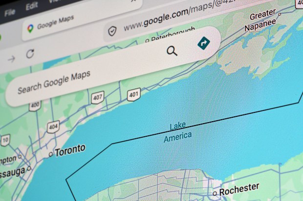 Americans now see Lake Ontario as Lake America on Google Maps.