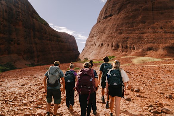 The Tasmanian Walking Company’s five-day, 54-kilometre Uluru Kakararra Trail includes 38 kilometres of new track.