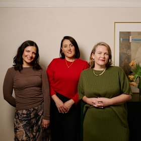 From left: Pip Littore, chef Diana Desensi and owner Hannah Green.