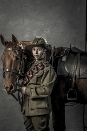 Marielle Sweeting, 23, is the youngest female riding member of the Sydney Australian Light Horse Association.