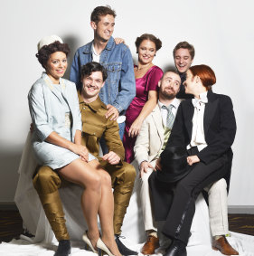 The cast of Everyman Theatre's production of <i>Queers</i>.