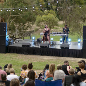 A crowd enjoy Heide x Midsumma in February 2020.