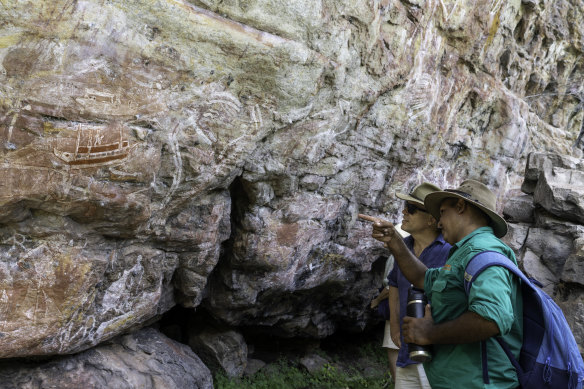 Mount  Borradaile: Visitors pay homage to extraordinary artworks.
