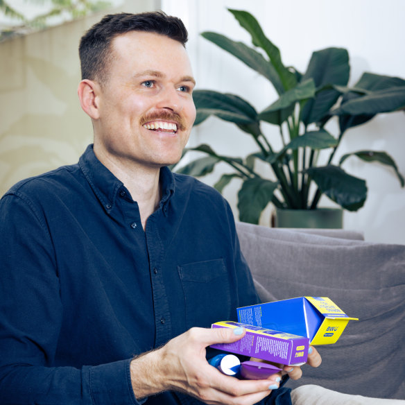 David Rooney, founder of Melbourne brand Boring Without You. Without the marketing budgets of big-name rivals, he seeks “eyeballs” through social media and viral stunts.