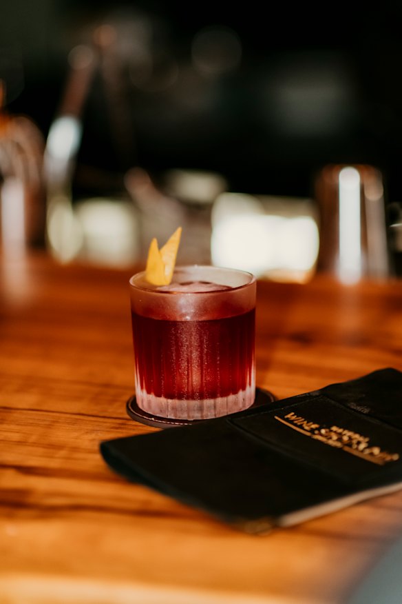 The Wrath cocktail is made with burnt butter bourbon and spiced honey. 