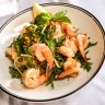 Linguine with prawns and pistachio at Amiconi in West Melbourne.