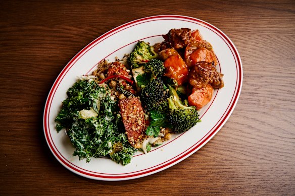 Diners can build their own market plate from a selection of hot and cold dishes at Smith & Deli. 