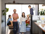 Damien and Cindy Lui and their children Jasmine and Jobe in the Carnegie home they recently sold prior to auction.