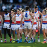 The Bulldogs started slow against the Crows.