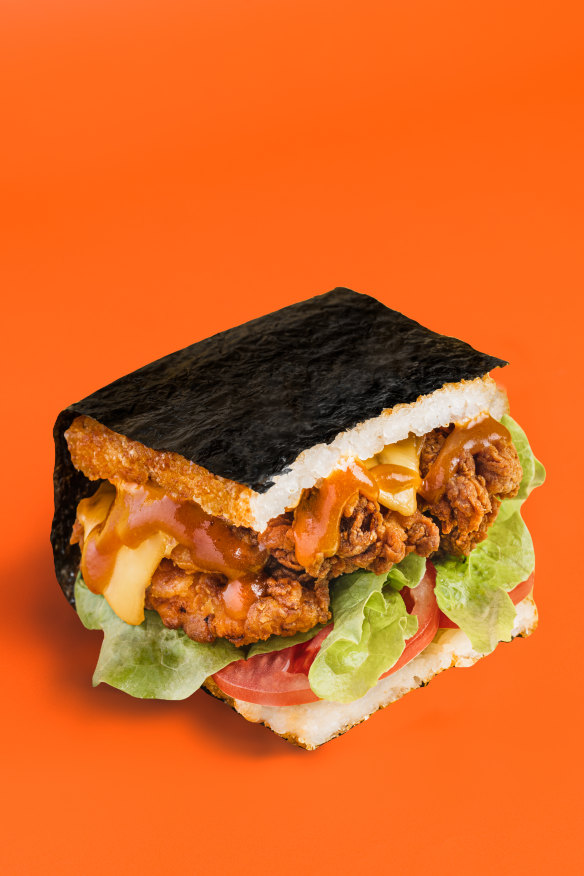 Fried chicken sushi burgers are on the menu at Chase Kojima’s latest pop-up.