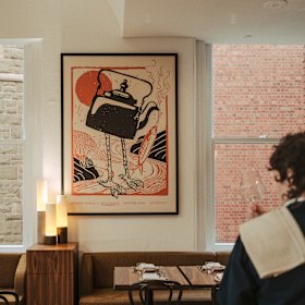 Specially commissioned artwork ties back to Cherrywood’s opening menu.