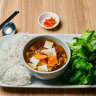 Quan Lua’s bun cha is a DIY plate of pork, broth, noodles and herbs.