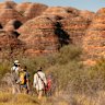 Hiking through Purnululu National Park.