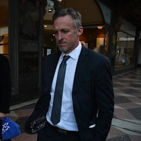 Titus Day outside the NSW District Court on Tuesday.