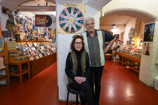 Suzanne Bennett and Rod Jacobs at Basement Discs.