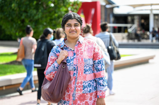 Avantika, 19, is one of the lucky few temporary visa holders to go to university.