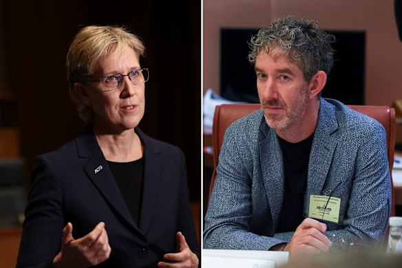 ACTU president Sally McManus and Tech Council of Australia chair Scott Farquhar.