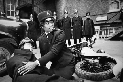 Jamaican-born Sislin Fay Allen the first black woman to join London’s Metropolitan Police Force in a training session, 15 February 1968.