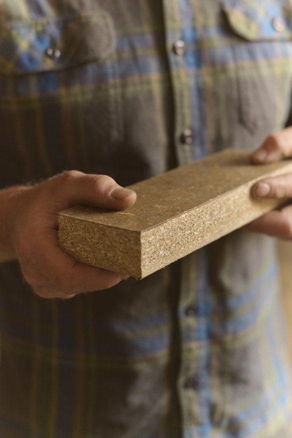 The cabinets were made from compressed hemp, which Bakker describes as “crazy-strong”.