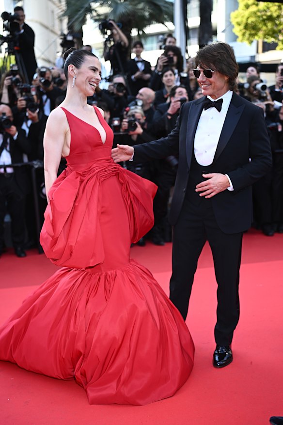 Atwell, with Cruise at the Cannes Film Festival: “I think I’ve taught him over time that I’m a friend to him.” 
