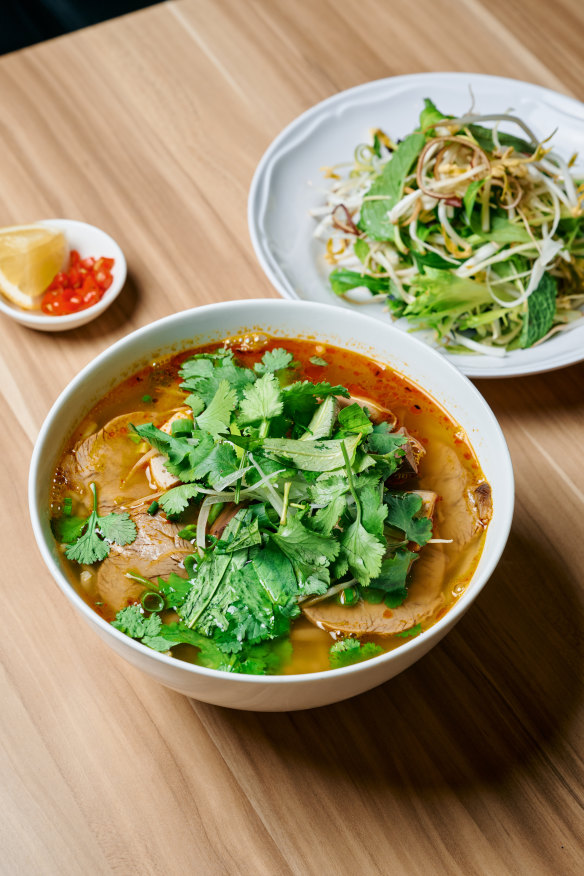 Bun bo hue soup.