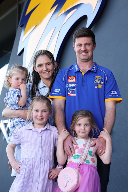 The McQualter family - Andrew, wife Jane and daughters Emily, Alice and Georgia - are moving to Perth.