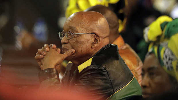 South African President Jacob Zuma at the newly-elected ANC elective conference in Johannesburg in December.