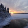 The sun rises only briefly during winter in northern Finland.